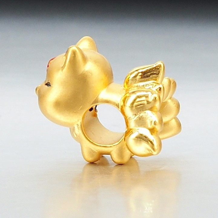 Pure Gold Nine-Tailed Fox Anya Charm | Luxury Jewelry