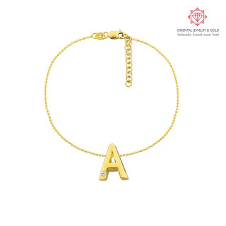 OJ GOLD 18K Diamond Letter Bracelet | Luxury and Sparkle