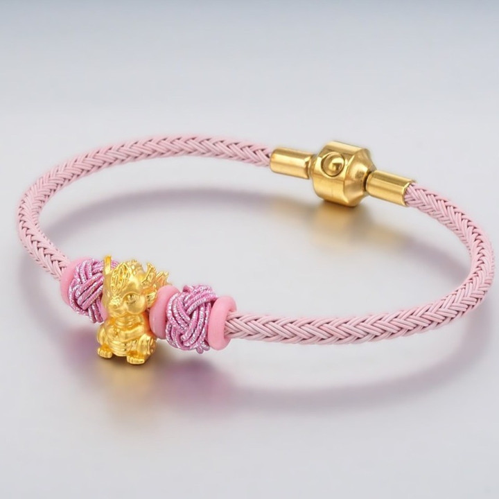 纯金小龙吊坠 - Anya 系列