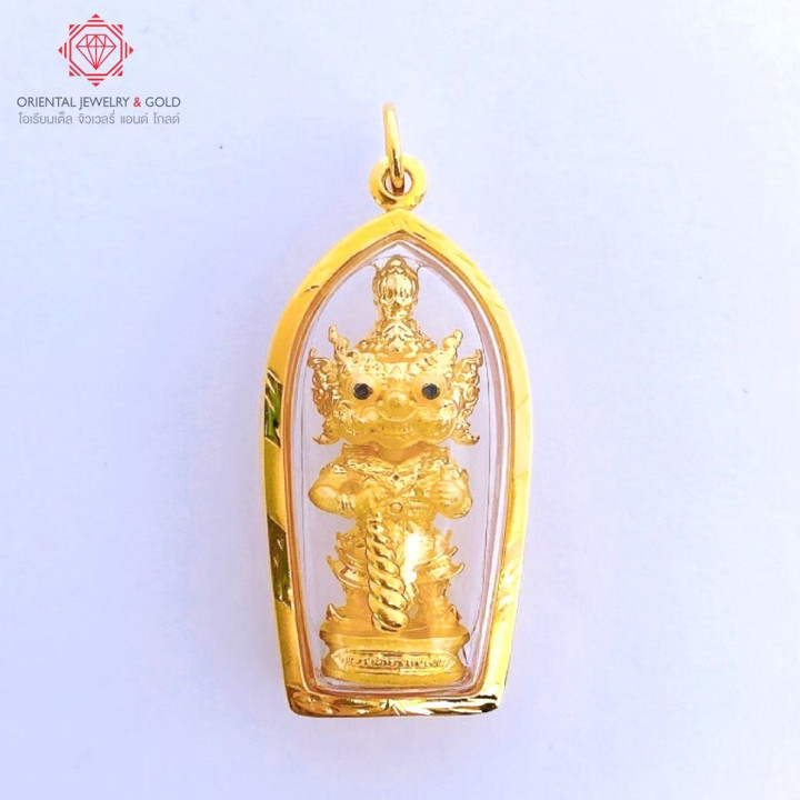 OJ GOLD Little Kubera Pendant | 90 Pure Gold Buddha