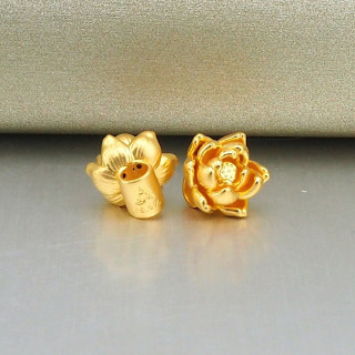 Pure Gold Lotus Flower Charm | Anya Jewelry Design