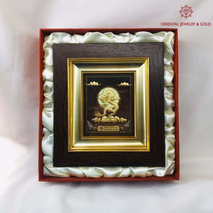24K金龙相框 - OJ GOLD艺术品及礼品