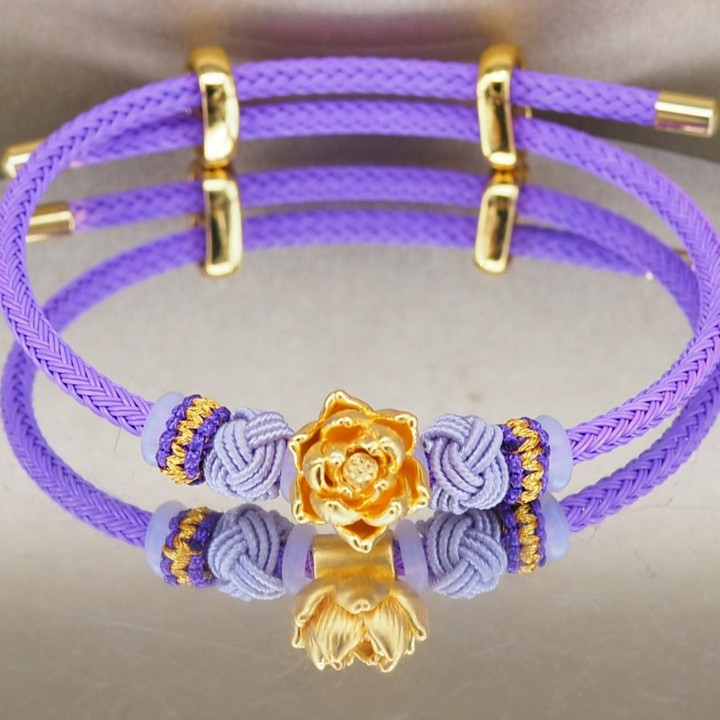 纯金莲花吊坠 | Anya珠宝设计