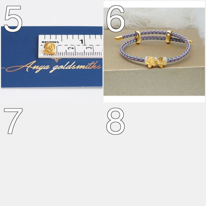 Tiny Gold Bee Charm | 99.9% Pure Gold Necklace Pendant