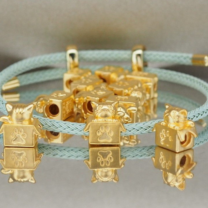 纯金安雅猫吊坠 | 0.6克精美珠宝