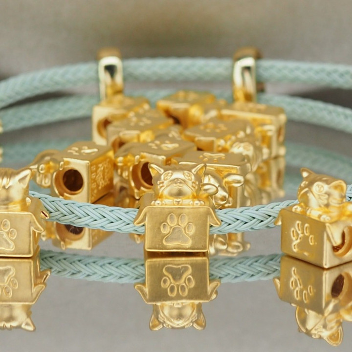 纯金安雅猫吊坠 | 0.6克精美珠宝