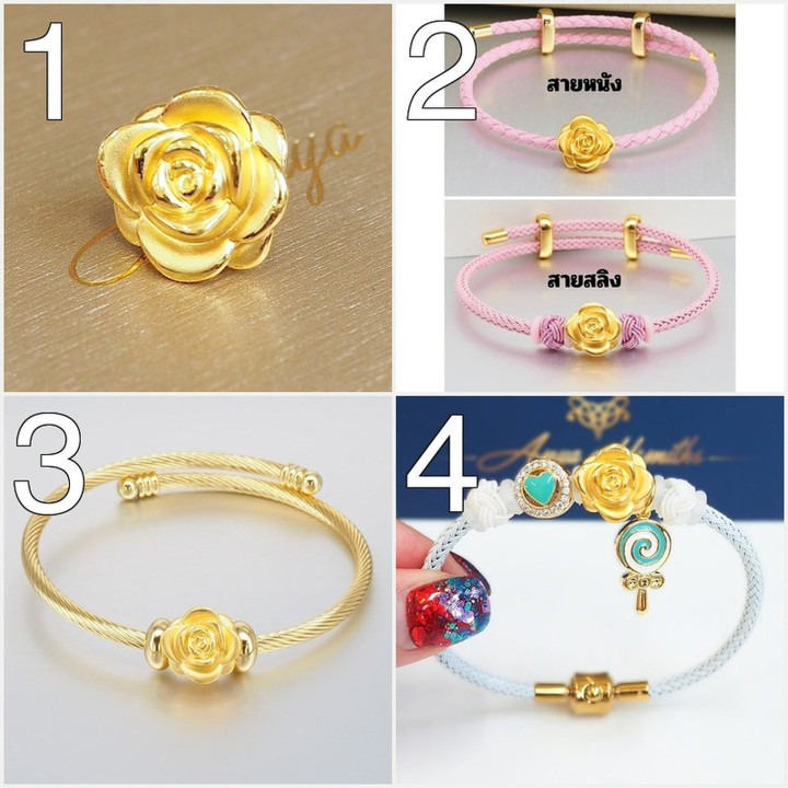 قلادة من الذهب الوردي - هدية مجوهرات من الذهب الخالص عيار 24