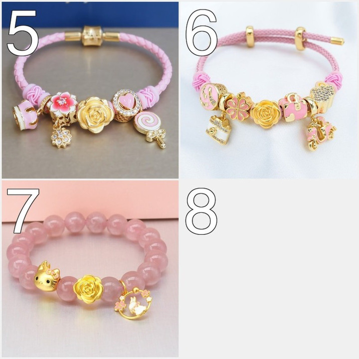 قلادة من الذهب الوردي - هدية مجوهرات من الذهب الخالص عيار 24