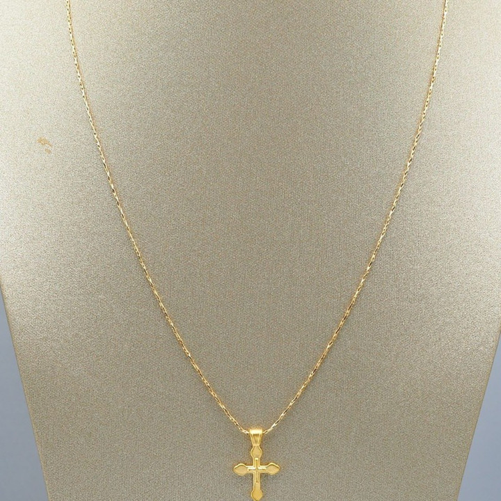 Pure Gold Anya Cross Pendant | Two Sizes Available