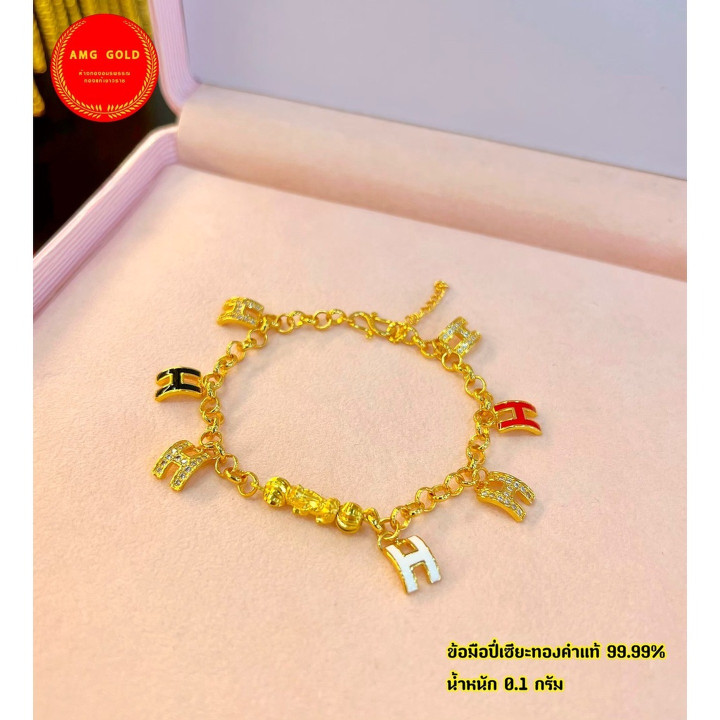 金貔貅手链配爱马仕吊坠（99.99%纯度）