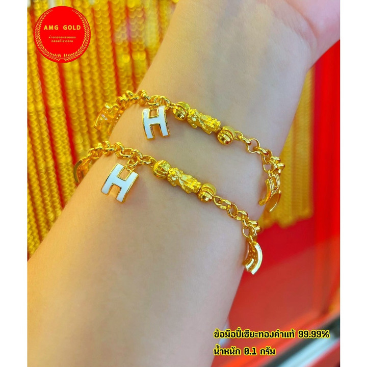 金貔貅手链配爱马仕吊坠（99.99%纯度）