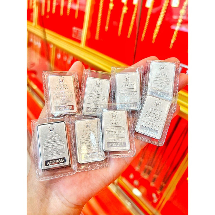 Genuine 1 Baht 0.999 Fine Silver Bar