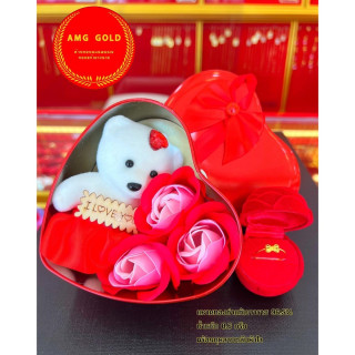 24K金花朵戒指 - 0.6克，情人节礼物