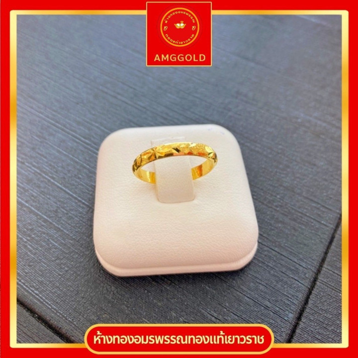 纯金戒指（96.5），刀锋式设计 | Amggold