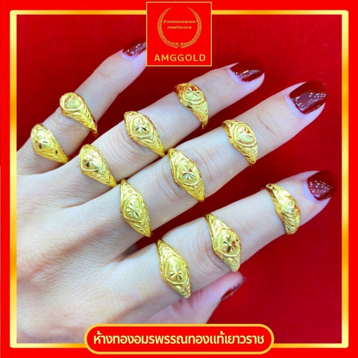 纯金戒指（96.5）- 刀锋式设计