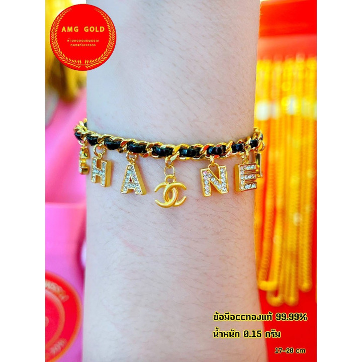 Echtes 24-karätiges Gold-Charm-Armband