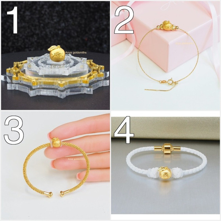 Pure Gold Anya Charm | Elegant 24K Design (0.35-0.4g)