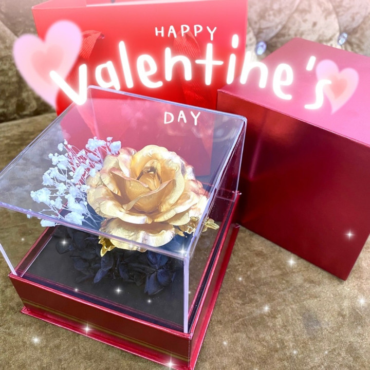 Gold Plated Gift Box - Valentine's Day Present