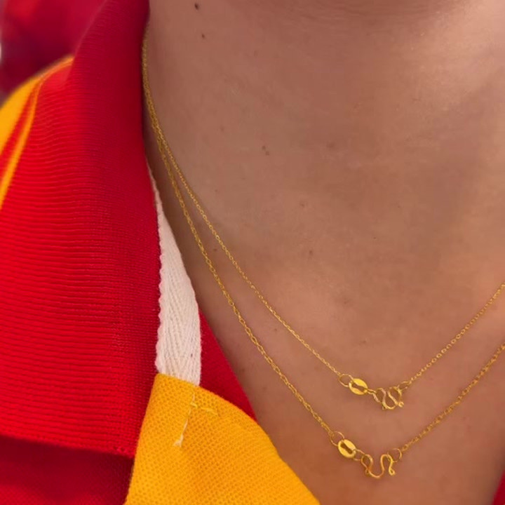 Real 24K Gold Necklace - 1 Gram, Design Your Style