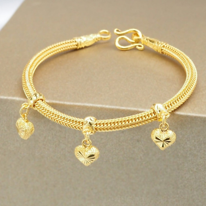 Luxurious 24k Gold Bracelet with Customizable Design