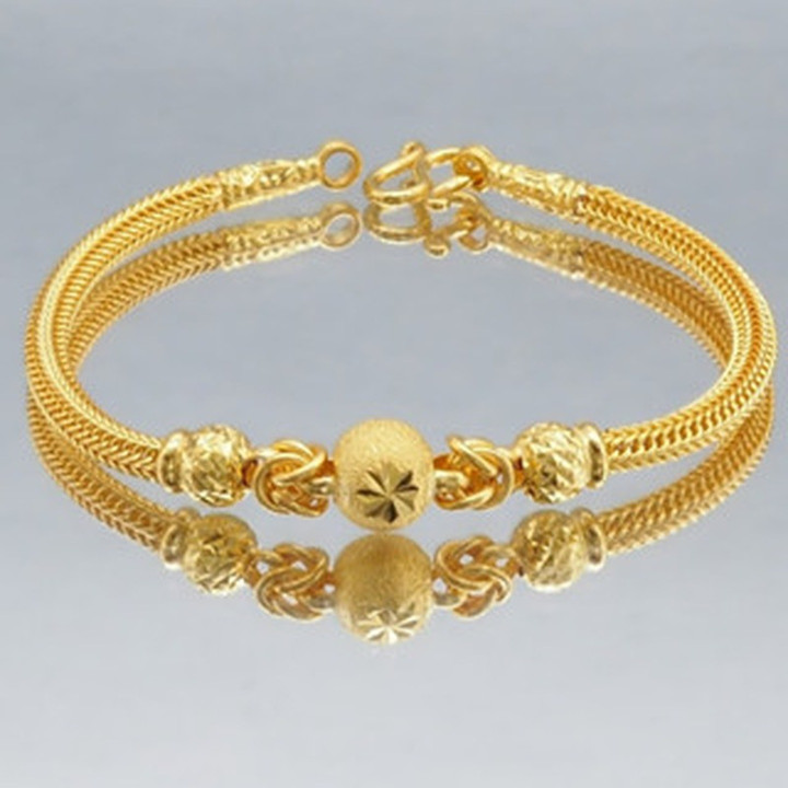 Luxurious 24k Gold Bracelet with Customizable Design