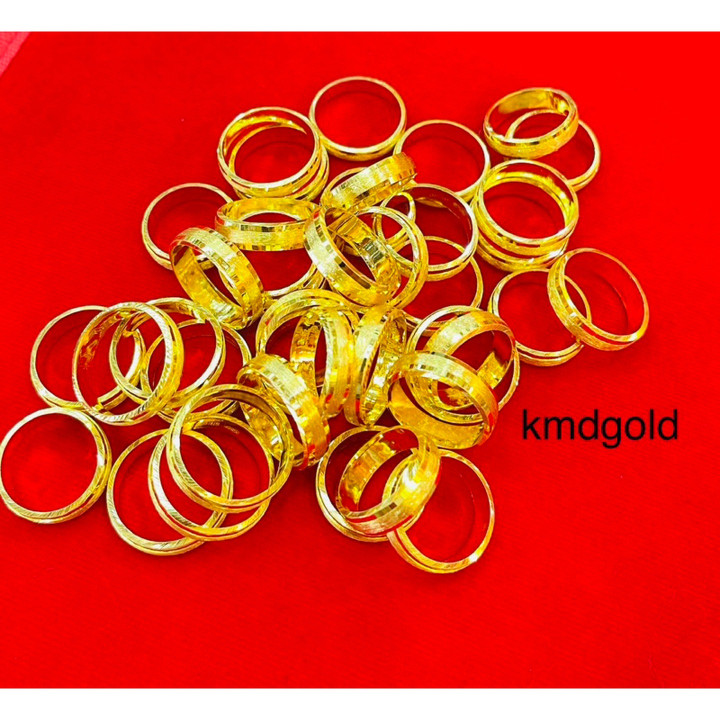 KMDGOLD出品的纯金半萨鲁昂戒指