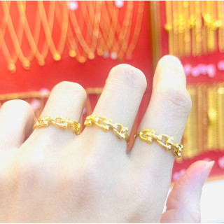 正品10K金半萨鲁昂戒指 | KMDGOLD