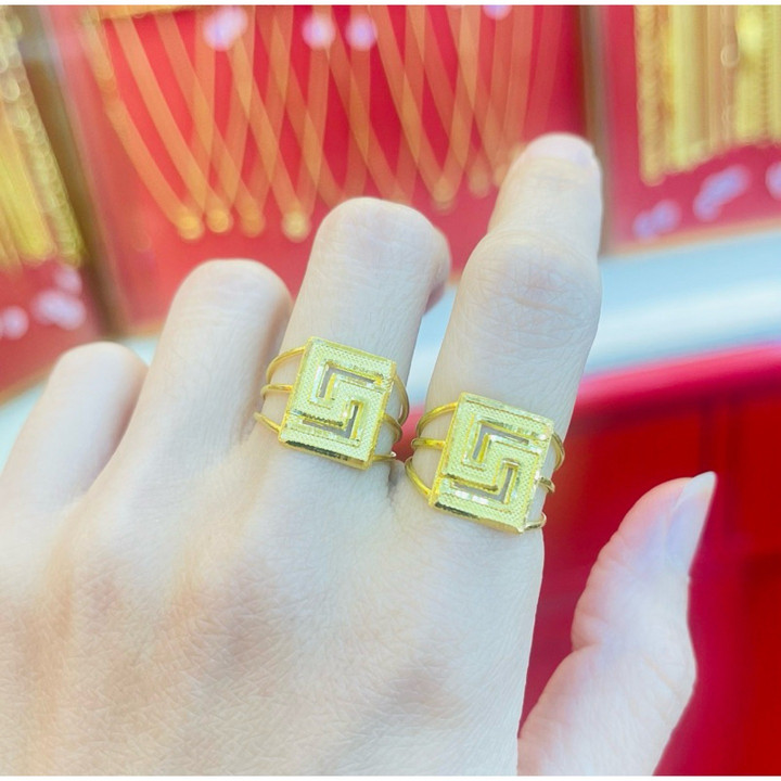 正品10K金半萨鲁昂戒指 | KMDGOLD