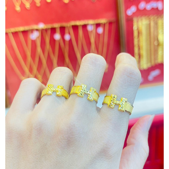 正品10K金半萨鲁昂戒指 | KMDGOLD