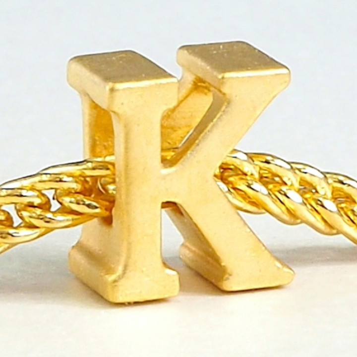 Anya Charm Gold Name Necklace (A-M)