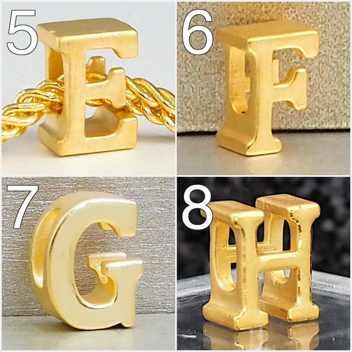 Anya Charm Gold Name Necklace (A-M)