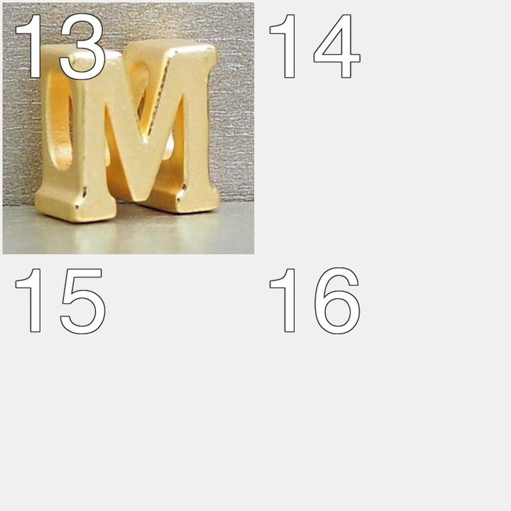 Anya Charm Gold Name Necklace (A-M)