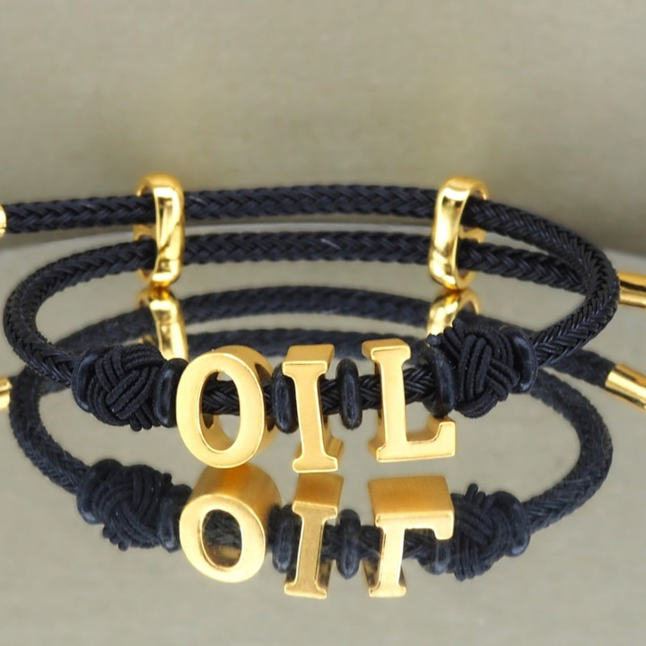 Anya Charm Gold Name Necklace (A-M)