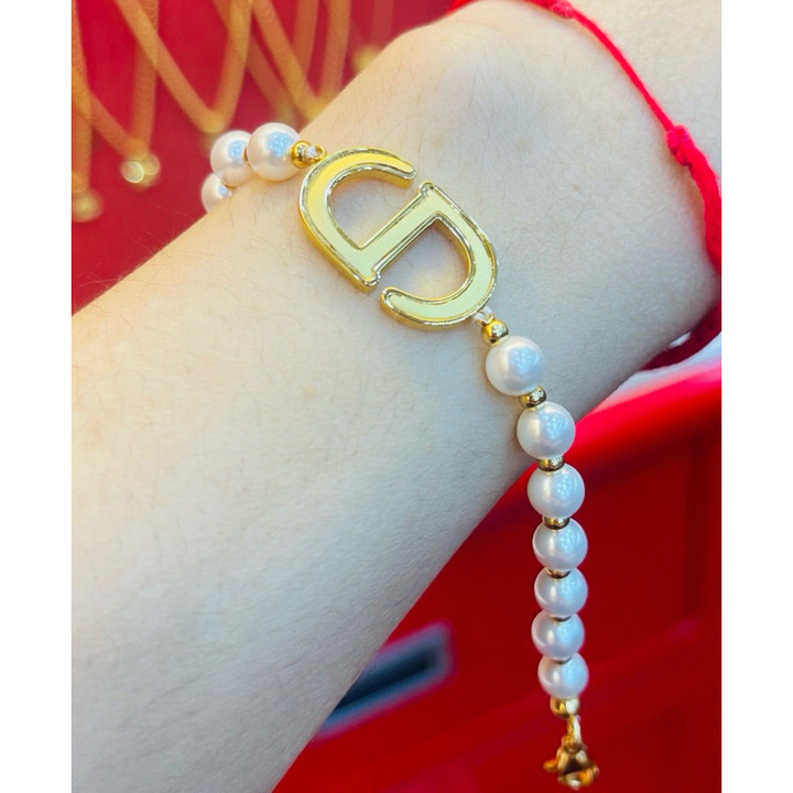 金珍珠项链和手链套装（纯度96.5%）