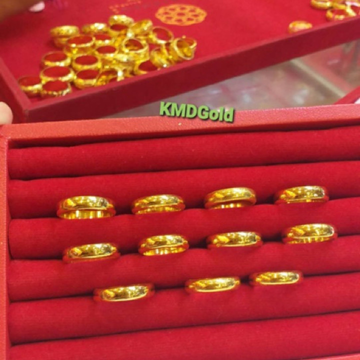 14K纯金素面戒指 | KMDGold