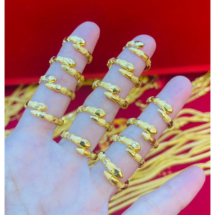 kmdgold 出品的正品 14K 金半萨鲁昂戒指
