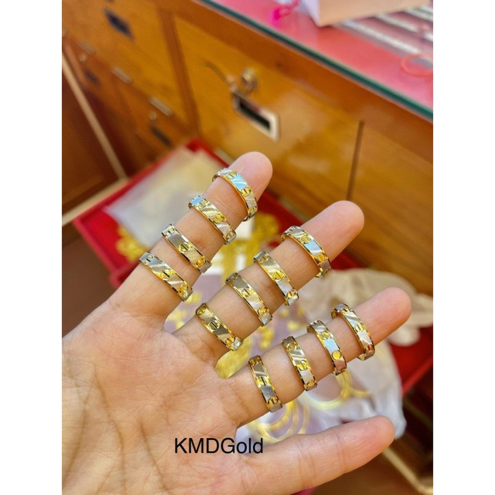 خاتم سالوانج ذهبي (0.5 قيراط) من ماركة KMDGold