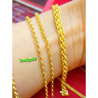 96.5%纯金半萨隆项链 - KMDGold