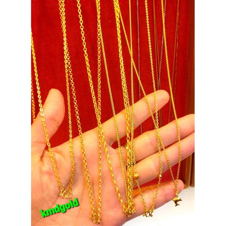 96.5%纯金半萨隆项链 - KMDGold