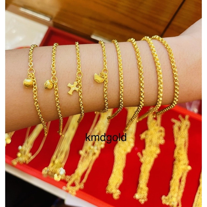 纯金手镯 | 芋头图案 | KMDGold