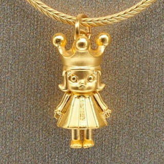 Labuboo Molly & Friends 金吊坠（99.9% 纯金）