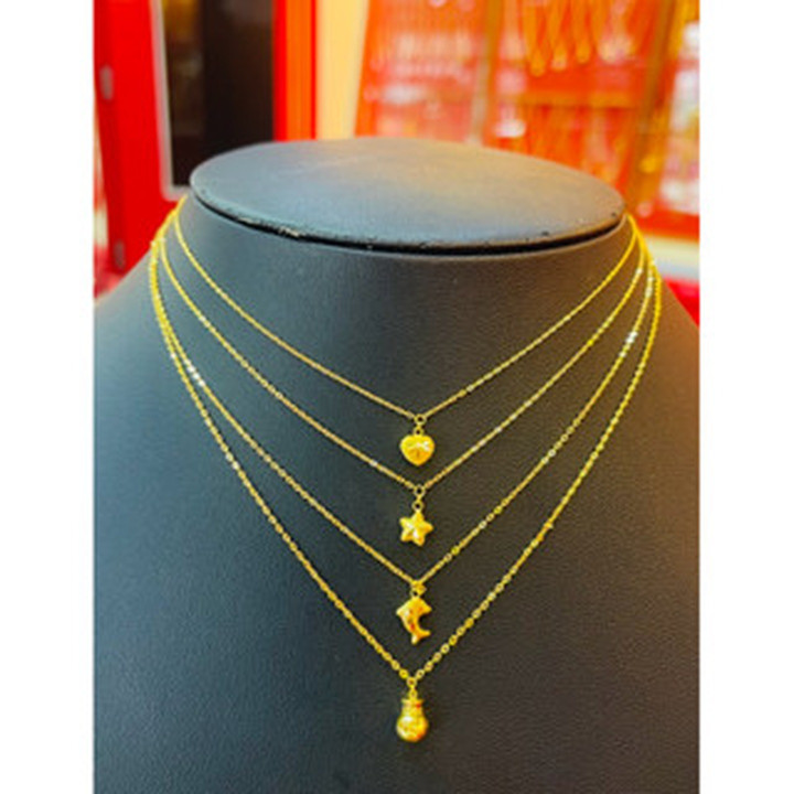 Collier en or pur (96,5 %) - Pendentif KMDGold inclus
