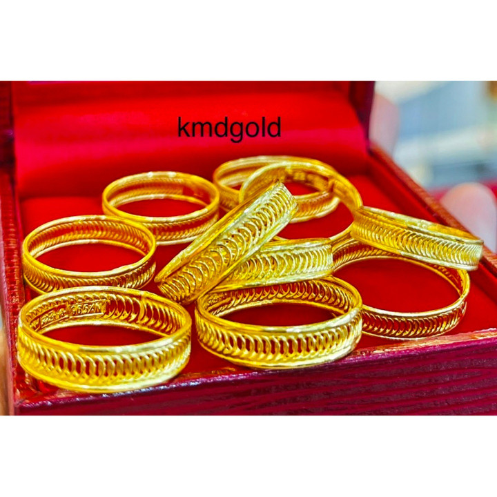 9K Gold Romeo Ring - 0.5 Salung Pure Gold