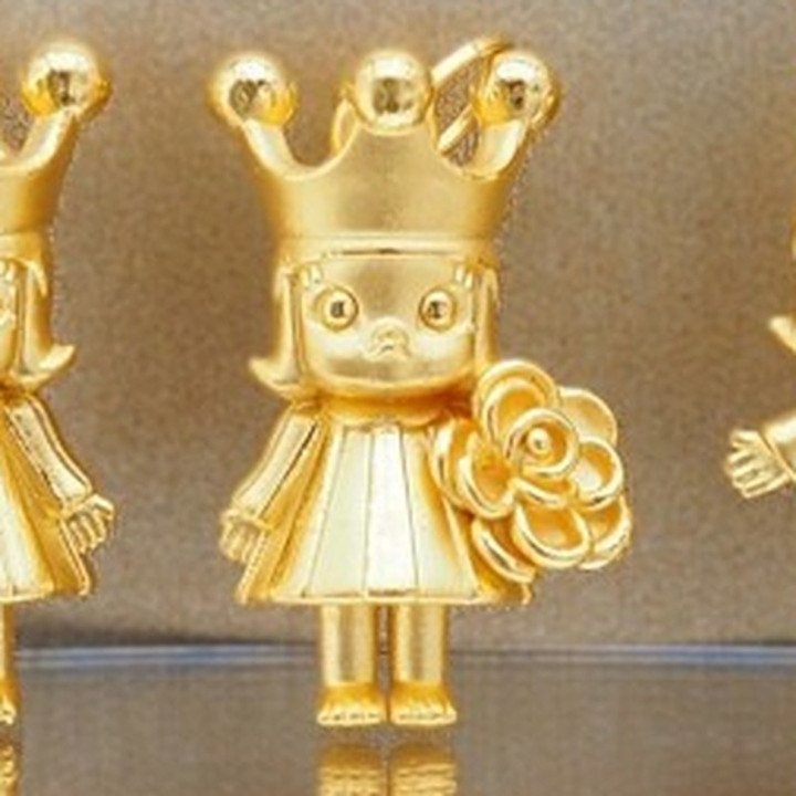 Labuboo Molly & Friends 金吊坠（99.9% 纯金）