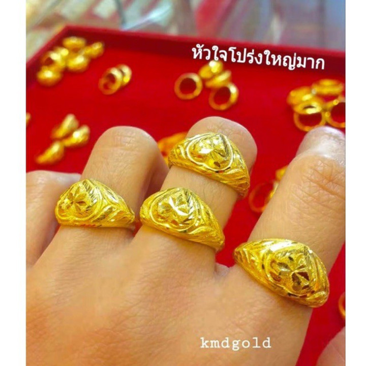 真金心形戒指 | 钻石切割设计（18K？）