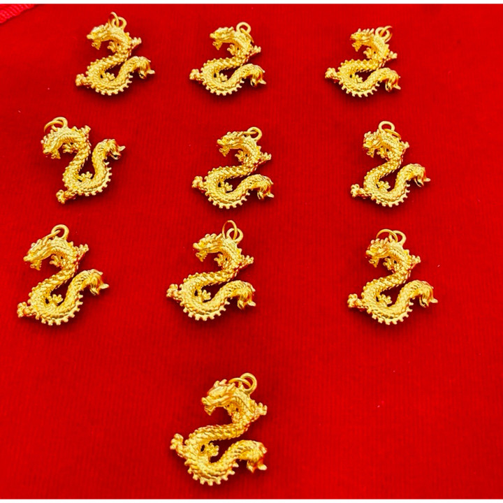 Authentic 99.99% Gold Dragon Pendant - 0.9g