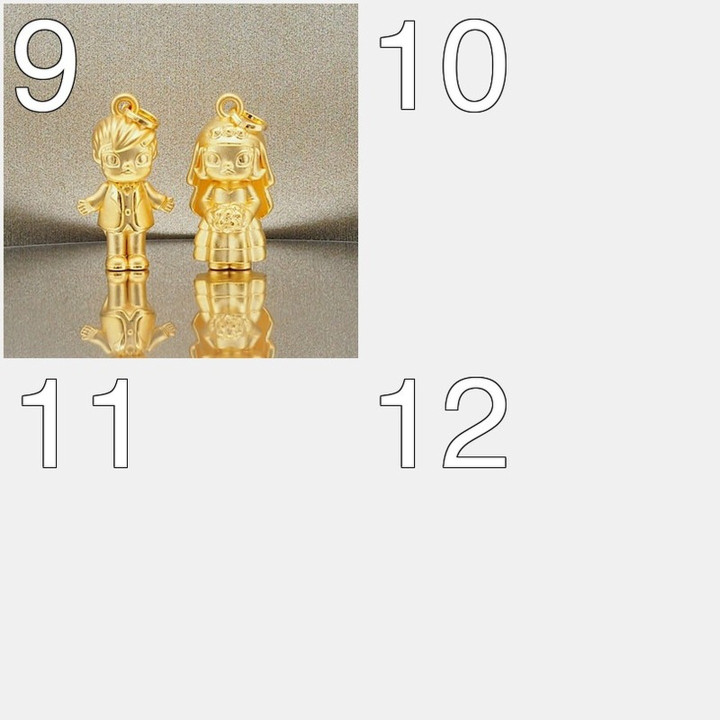 Labuboo Molly & Friends 金吊坠（99.9% 纯金）