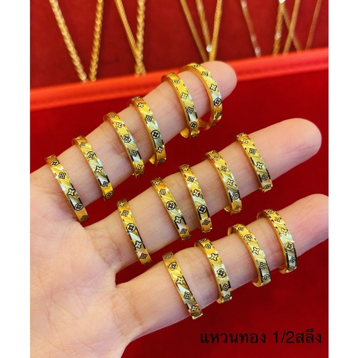 Pure Gold Half-Saluang Ring | KMDGold Jewelry