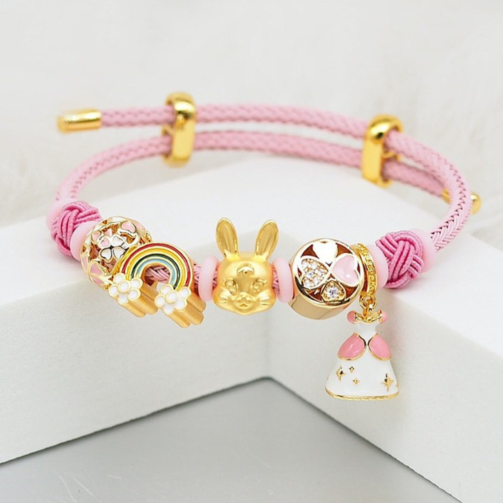 纯金安雅兔吊坠（0.45-0.5克）