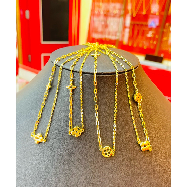 正品黄金萨隆项链 - KMDGOLD